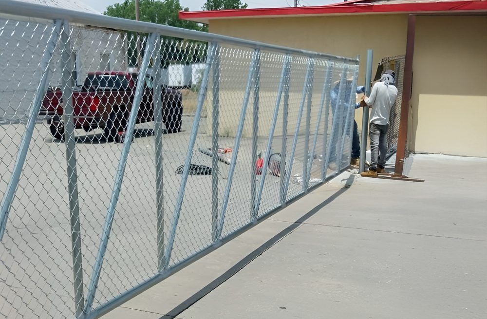 Chain Link Cantilever Gate Installation in Vineland, NJ