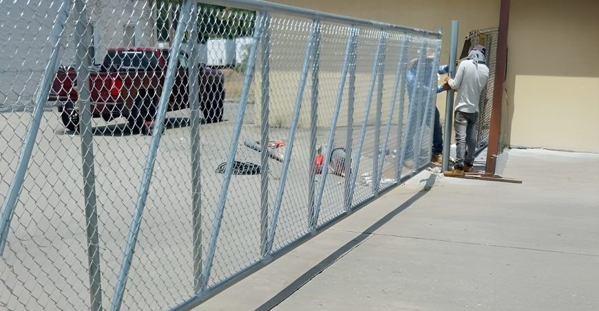 Chain Link Cantilever Gate Installation in Vineland, NJ
