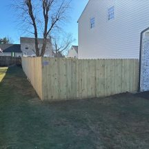 Stockade Wooden Fence Installation in Marlton, NJ